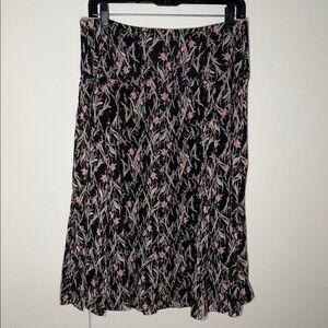 Creation Floral Whimsicak Flowy Midi Skirt